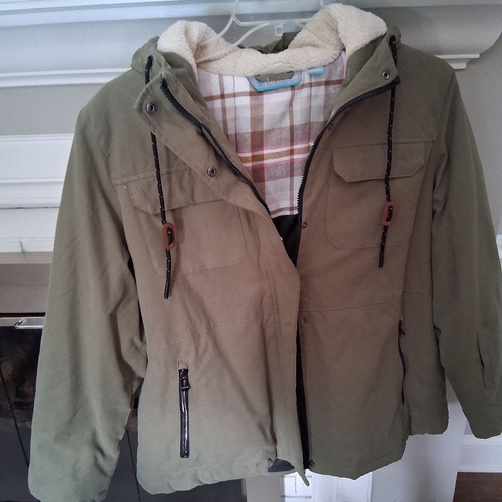 Free Country Womens Hooded Jacket LIGHT OLIVE GREEN